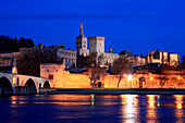 France, Provence, Vaucluse, Avignon by night
