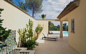 Patio in a villa