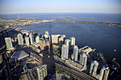 Canada, Ontario, Toronto, harbourfront, islands, Lake Ontario, aerial view