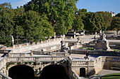 France, Provence, Nîmes, Jardins de la Fontaine