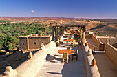 Morocco, Skoura, guest house terrace