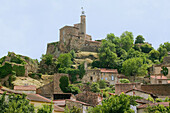 France, Auvergne, Puy-de-Dôme, Champeix village with the Marchidial castle, 12th Century