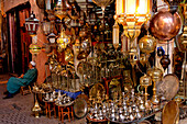 Morroco, City of Marrakesh, souks in the Medina