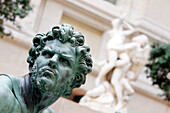 France, Paris, Louvre museum, statue by Martin Van Den Bogaert