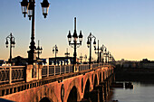 France, Gironde (33) Bordeaux, the Pont de Pierre (bridge stone), Unesco World Heritage 2007