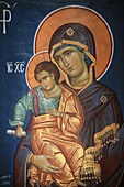 Grèce, Macédoine, Thessalonique, Greek orthodox icon : Virgin and child