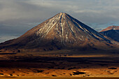Chile, Licancabur volcano view from San Pedro de Atacama