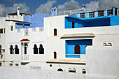 Africa, Maghreb, North africa,Morocco, Asilah (region of Tangier-Tetouan), houses on portuguese walls