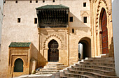 Africa, Maghreb, North africa,Morocco, Salé (Rabat), door of the medersa and door of the great mosque (14th century)