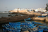 Africa, Maghreb, North africa,Morocco, Essaouira, city walls and fishing harbour