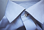 Buttoned Shirt Collar, Close-Up
