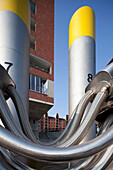 Supply hoses, HafenCity, Hamburg, Germany