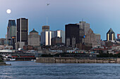 Blick auf Montreal bei Mondschein, Quebec, Kanada