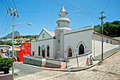 People on the street at Bo Kaap district, Cape Town, South Africa