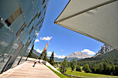 Cube hotel and Zugspitze, Biberwier, Zugspitz area, Tyrol, Austria, Europe