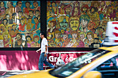 Graffiti an einer Hausfassade, Greenwich Village, Manhattan, New York City, New York, USA