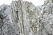 Menschen auf dem Klettersteig am Säntis, Alpsteingebirge, Säntis, Appenzeller Land, Schweiz, Europa