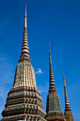 Spires at Wat Pho, Temple of the Reclining Buddha, Bangkok, Thailand