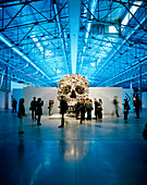 Totenkopf Skulptur in einer Ausstellung im The Garage, Center for Contemporary Cultur, Moskau, Russische Föderation, Russland, Europa