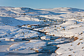 Winterlandschaft, Hardangervidda Nationalpark, Norwegen