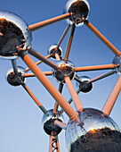 Low angle view of the Atomium, Brussels, Belgium, Europe