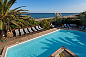 Pool at Hotel Levolle Marine, Moriani-Plage, Castagniccia, Corsica, France