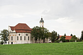 Wieskirche, Steingaden, Oberbayern, Bayern, Deutschland