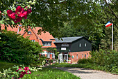 Café und Restaurant Landhaus Unewatt im Museumsdorf Unewatt, Gemeinde Langballig im Kreis Schleswig-Flensburg, Ostsee, Schleswig-Holstein, Deutschland, Europa