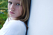 Portrait of a sulking teenage girl