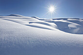 Fresh deep snow, Kloesterle, Arlberg, Tyrol, Austria