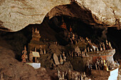 Buddha Statuen, Pak Ou Höhlen, Mekong, nördlich von Luang Prabang, Laos, Südostasien, Asien