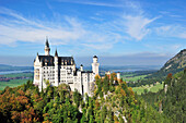 View of Neuschwanstein castle, Oberallgaeu, Bavaria, Germany