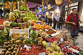 Fruit stall at the market in Beyoglu, Istanbul, Turkey, Europe