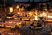 Christmas market at Walther square, Bolzano, South Tyrol, Alto Adige, Italy, Europe