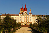 Kloster Maria Weissenstein im Sonnenlicht, Deutschnofen, Leiferer Tal, Südtirol, Alto Adige, Italien, Europa