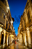 Carrer de Mao, historical district in Ciutadella, Menorca, Balearic Islands, Spain