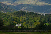 House amongst trees in the Lake District National Park, Cumbria, England