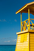 Life guard's tower on Miami Beach, Oistins, Barbados, Oistins, Barbados.