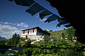 Buddhist prayer flags, Paro, Kingdom of Bhutan