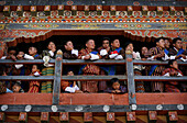 Spectators at Wangdi Buddhist Festival, Wangdiphodrang, Bhutan