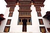 Dzong style building in Punakha, Bhutan