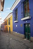 Row of colorful buildings, Calle Jaen La Paz, Bolivia