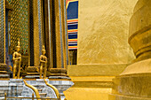 Detail of Wat Phra Kaew temple, Royal Palace complex, Bangkok, Thailand