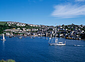 Fowey Harbour, sailboats, Cornwall, England