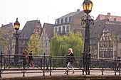 France, Alsace, Bas Rhin (67), Strasbourg, bridge over Ill river