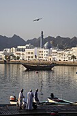 Oman, Muscat, Mutrah, harbour, fish market, people