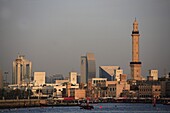 United Arab Emirates, Dubai, Dubai Creek, skyline, general panoramic view