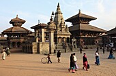 Nepal, Kathmandu Valley, Bhaktapur, Durbar Square, general view