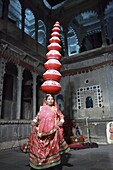India, Rajasthan, Udaipur, Bagore-ki-Haveli, rajasthani dancer