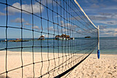 Maldives, volleyball net on the beach